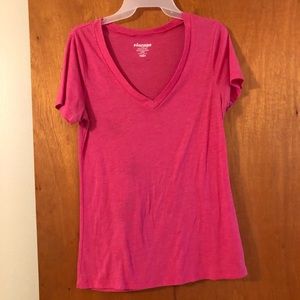 Pink v neck shirt